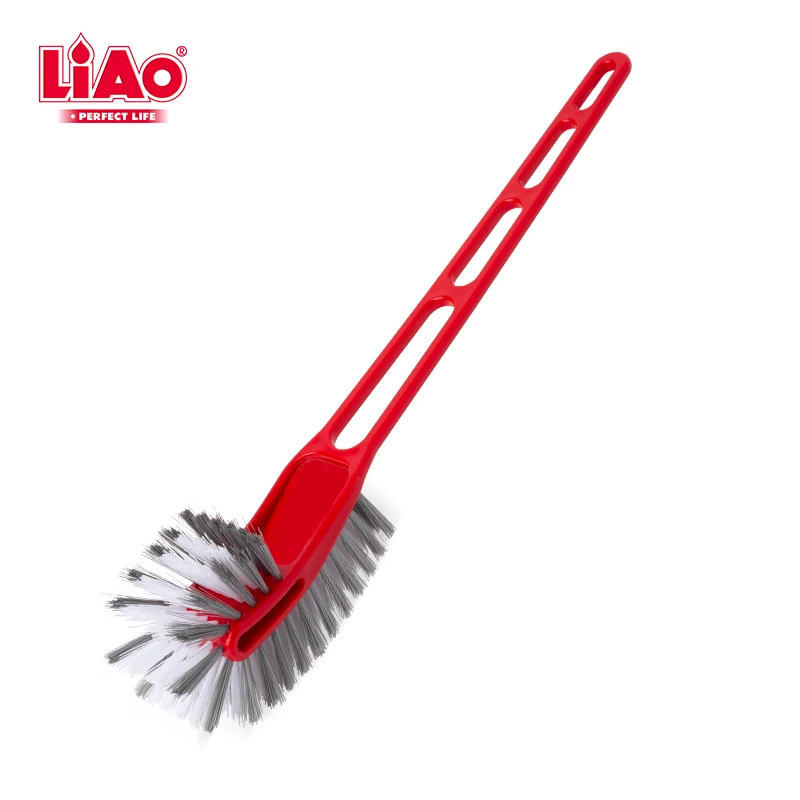 LiAo Multifunctional Large Plastic Toilet Cleaning Brush Easy-to-Use Long Handle for Home Bathroom Cleaning Durable PP Bristle