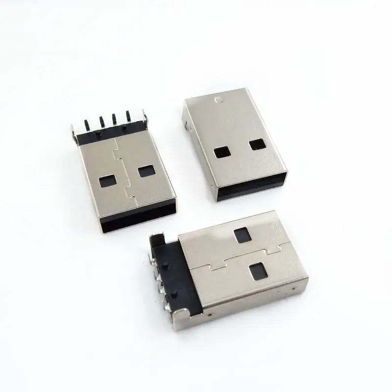 10-set Gold-plated Solder USB a Male Plug 2.0 Assembly Rewireable Repair Us1 for sale online 