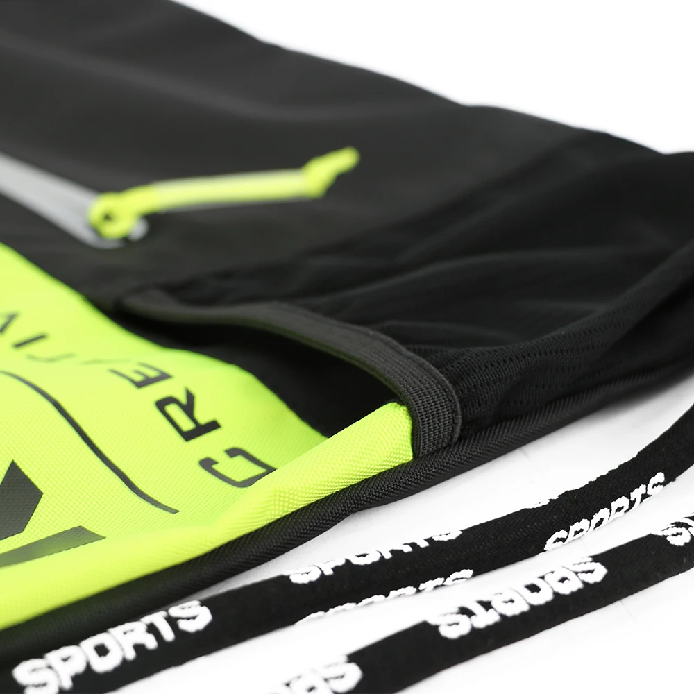 Kopbags Custom Logo Unisex Drawstring Bag Fashionable Plain Sport Gym Sack Pack with Nylon Lining Waterproof for Outdoor Usage supplier