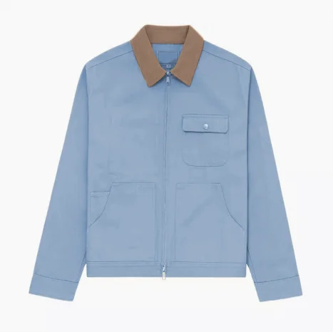 Man Cotton Canvas Overalls Custom Denim Collars Jacketed Workwear Collar Collarless Twill Men Casual Zipper Jacket Woven Regular
