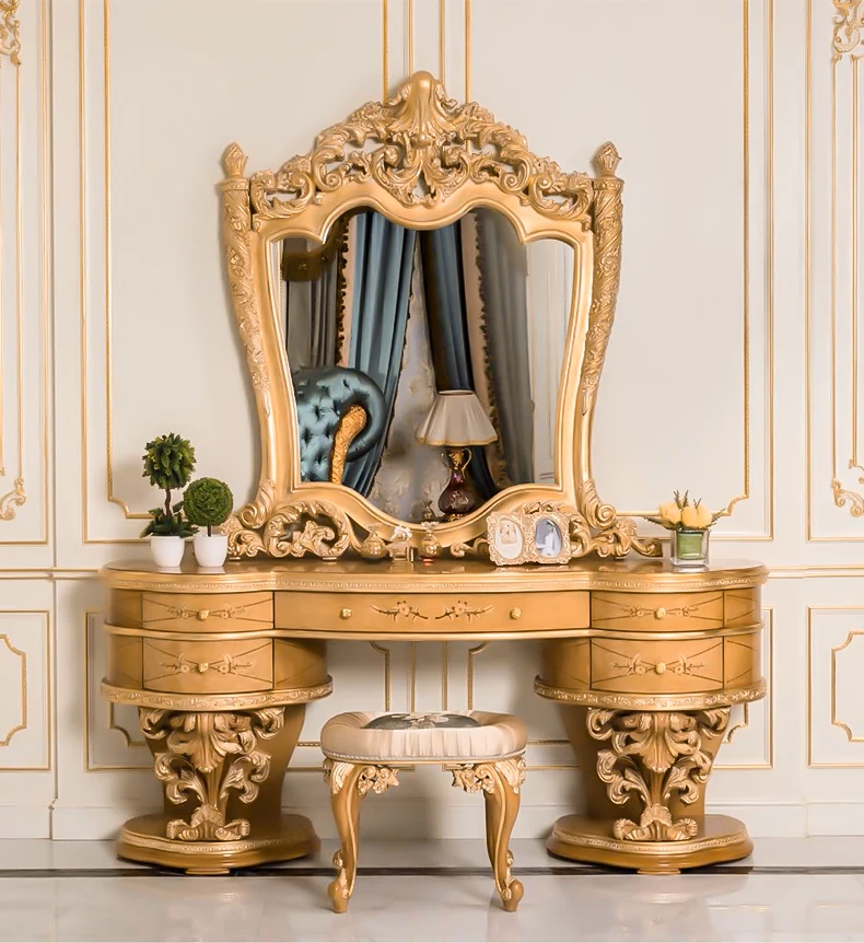 gold dipped dresser ROCOCO NINE DRAWER GOLD DRESSER