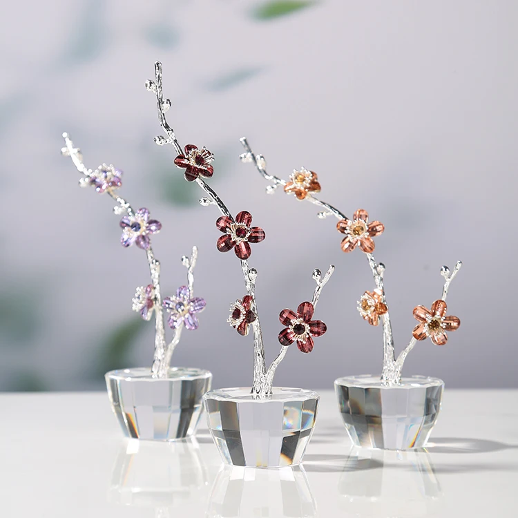 wholesale professional factory Souvenir decoration gifts wedding Crystal plum blossom long branch for Valentine's Day Favors supplier