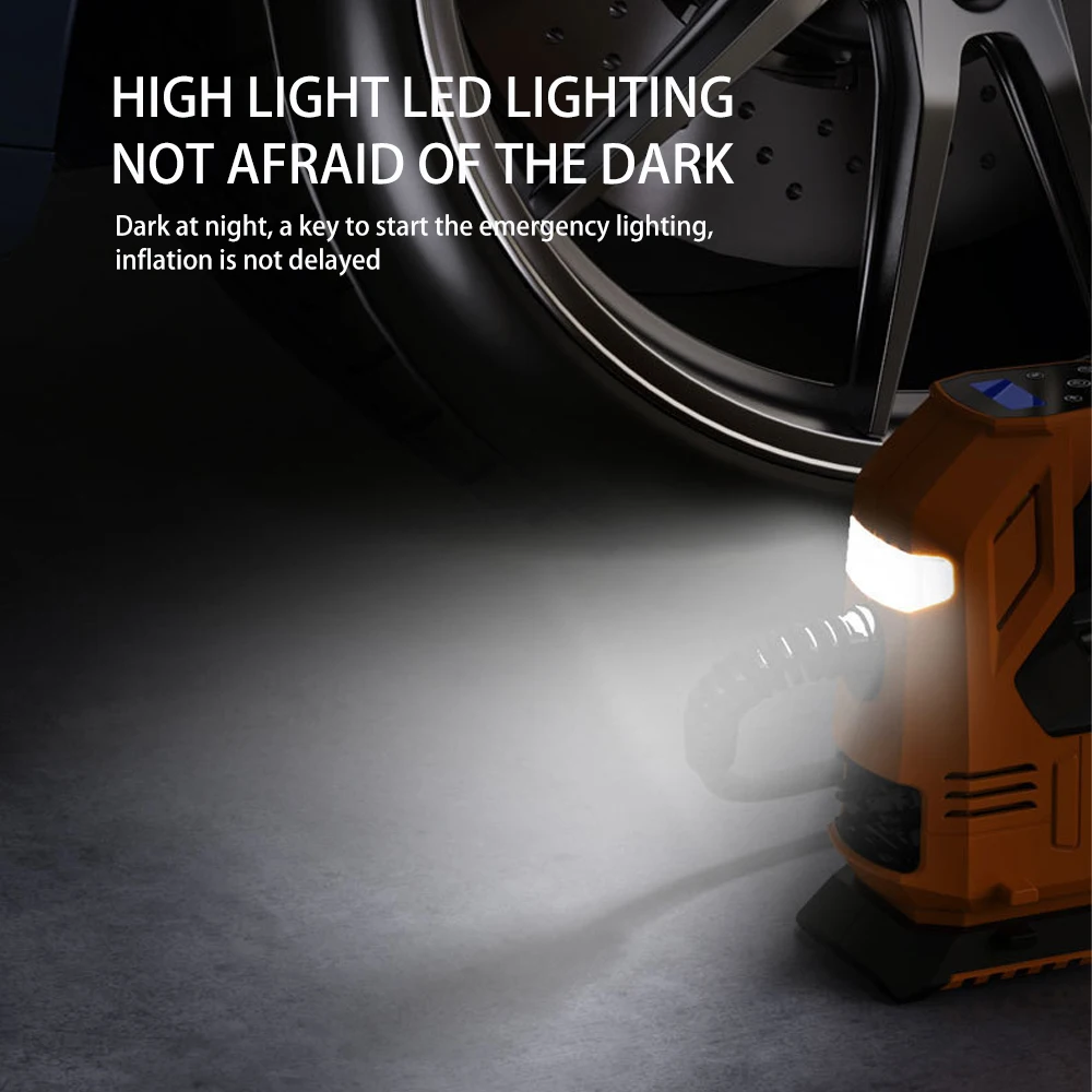 Portable DC12V 140W Handheld Car Air Pump With Digital Pressure Gauge Tire Inflator Air Compressor - view 6