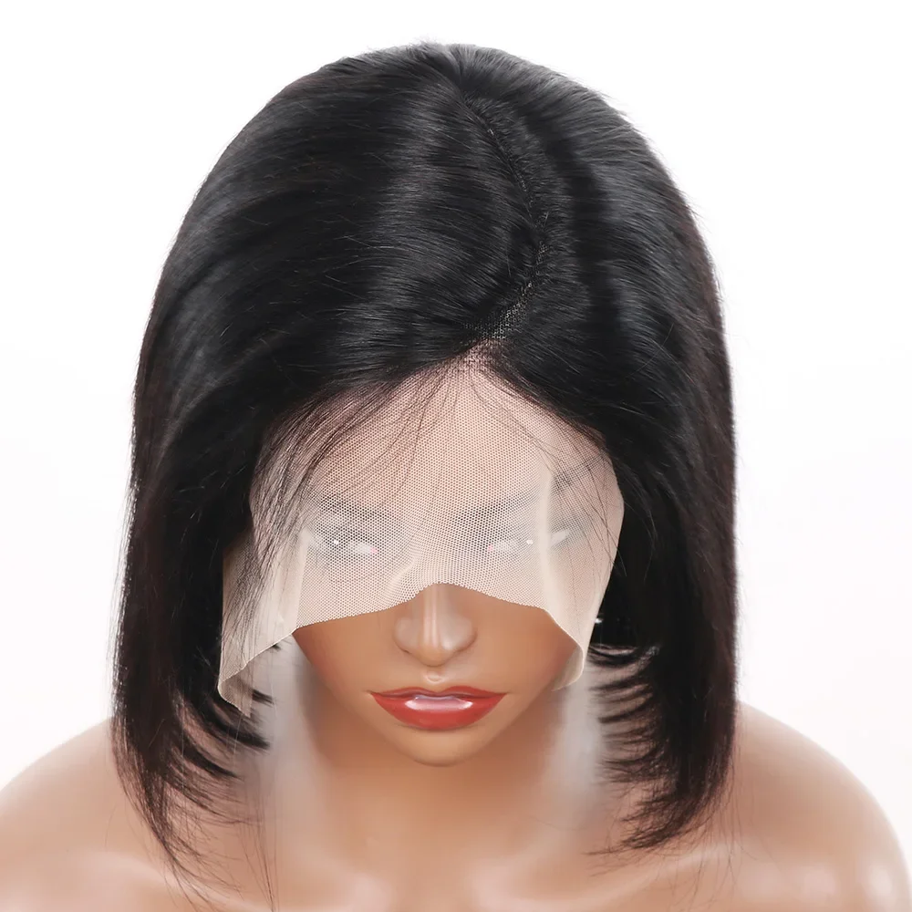 Parrucche corte Bob per capelli umani Parrucca frontale in pizzo brasiliano dritto per donne_voghion.com