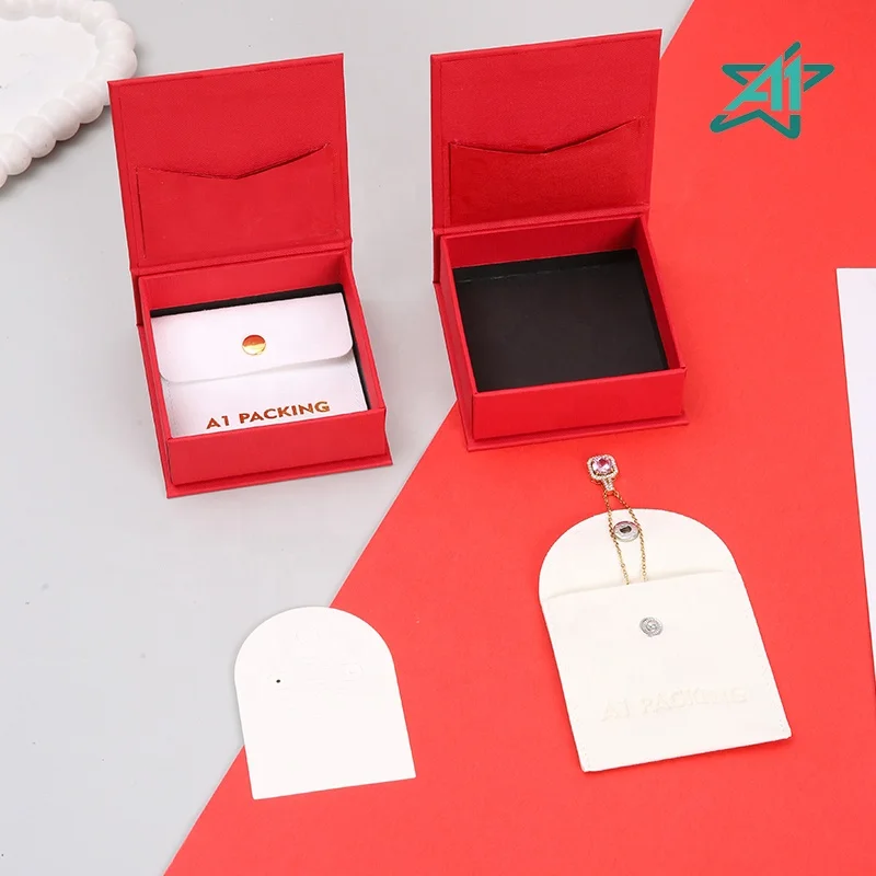 A1 Hot Stamping Custom Size Custom Shape Emboss/Deboss Logo Magnetic Jewelry Gift Box Set with Artpaper/Cardboard Materials