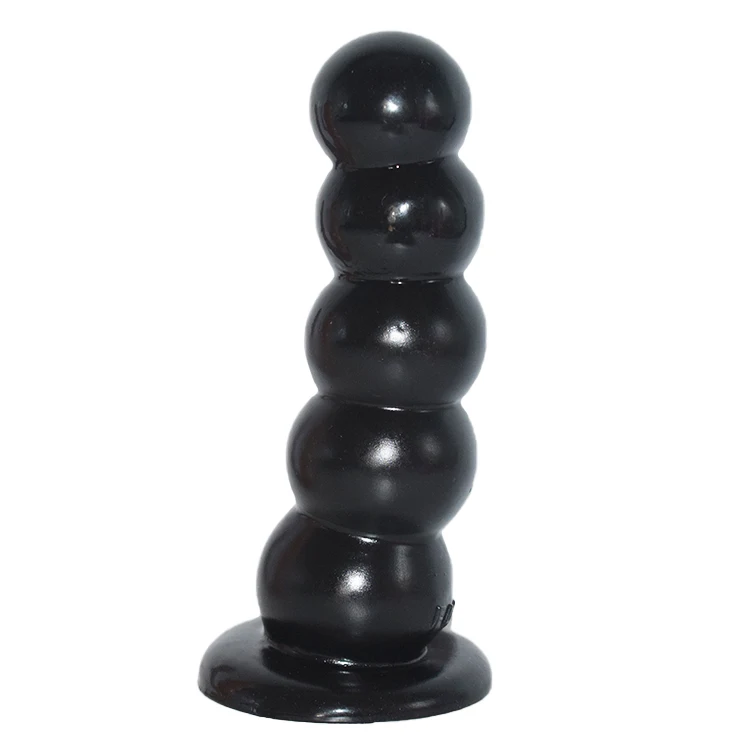 7.8" Total 7.3" Insertable Big Anal Toys Dia 2.2" Round Ball Shaped Butt Plug Graduated Five Beads Ripple Ribbed Anal Bead Dildo