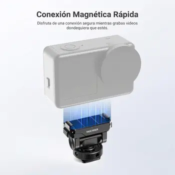 NEEWER Magnético Montaje Liberacin Rpida Compatible Solo con dji Osmo Action 6, Cmara Accin Accesorios con Adaptador detail image