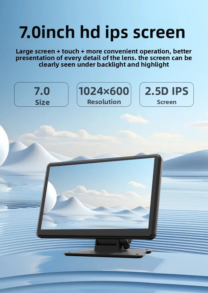 7-Inch Wireless CarPlay Adapter with Screen Mirroring MP5 Player Wired to Wireless CarPlay Navigator