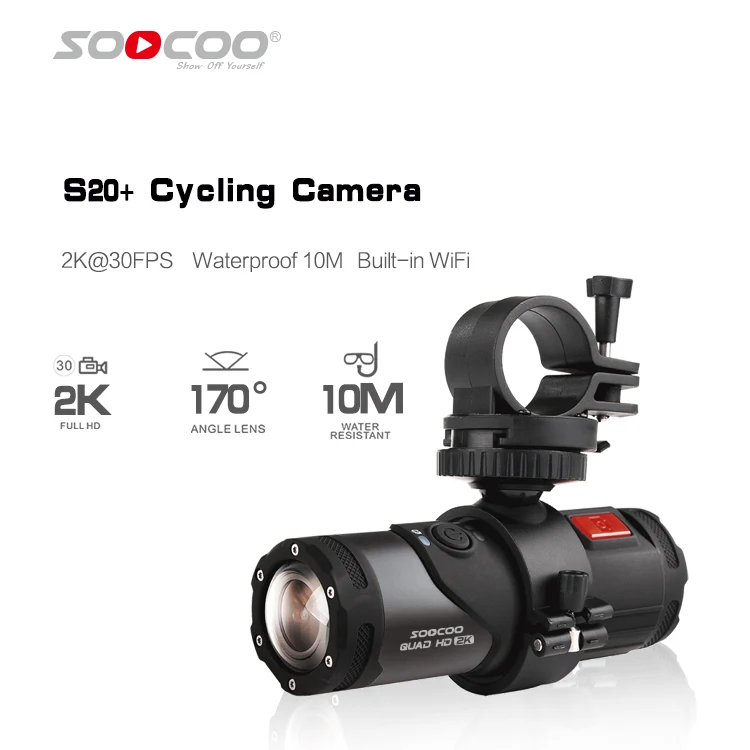 Flashlight Bullet Style Soocoo WiFi Action Camera HD 1080P 30fps Body Waterproof Hunting Helmet Bicycle Sports DVR