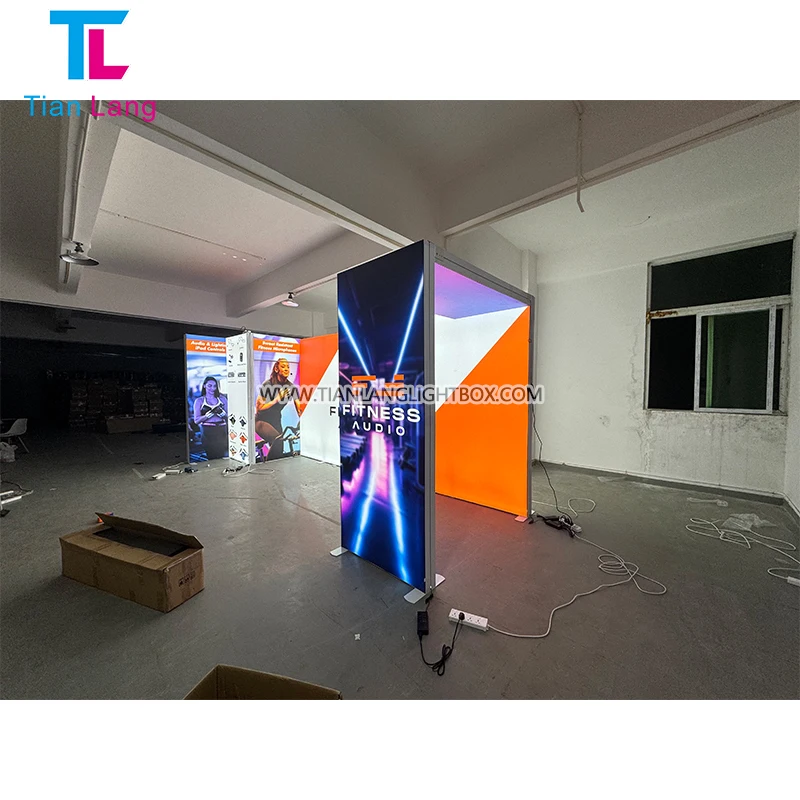 Висококачествена алуминиева рама SEG Печат на растегаем ткани с подсветка Портативен LED Модулен 10x20 Изставен Стенд за Показване