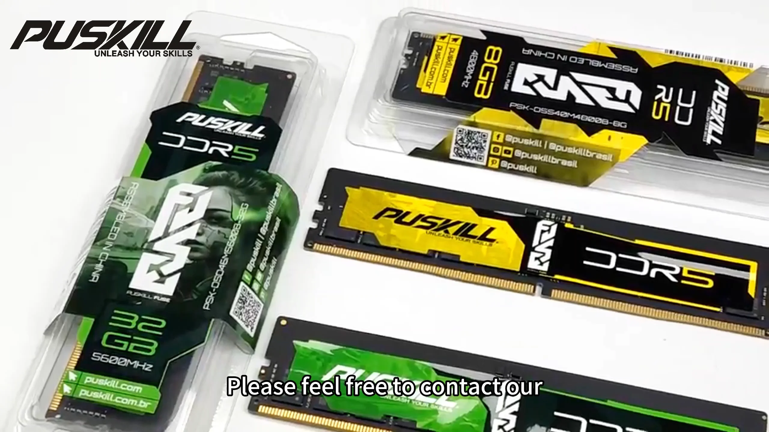 Puskill Ram 8gb 16gb 32gb 4800mhz 5600mhz Ddr5 1.1v Gaming Ram - Buy ...