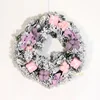 40cm flocking garland + pink accessories