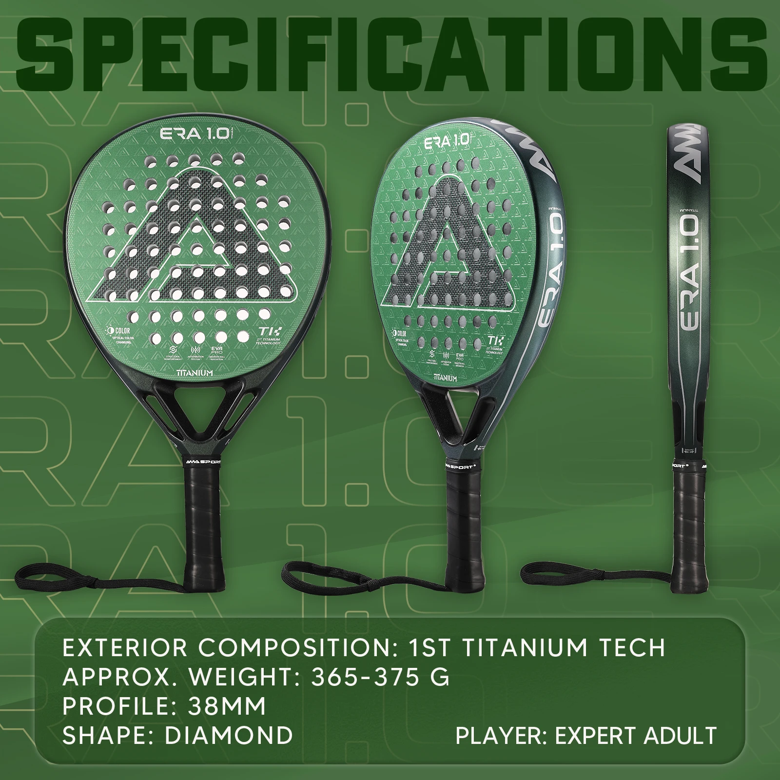 Pro Technology Racket 2025 Advanced Anti-vibration Pro Padel 1st Titanium Tech Diamond ...