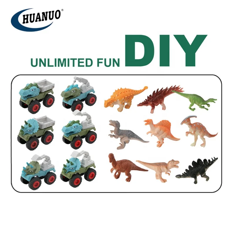 Dinosaur House Parking Lot Set DIY STEM Toy for Kids