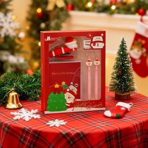 Santa Themed Stapler Stationery Kit, Durable Practical Holiday Supplies for Daily Office & School Use