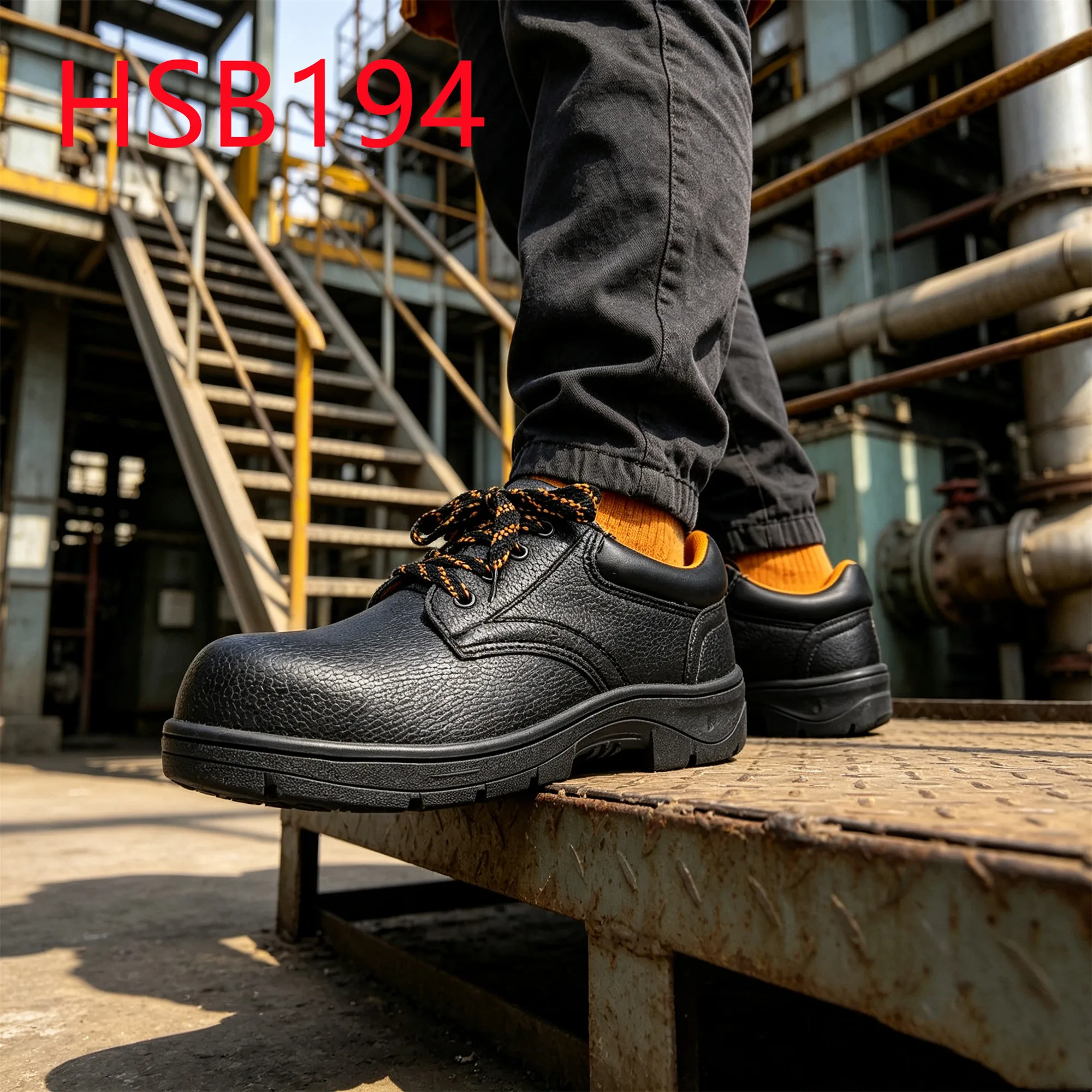 HY,Heavy Industry Anti-acid&alkali Rubber Outsole Hua Singh Safety Boots Rebar Tying Rustproof Men Leather Work Boots HSB194