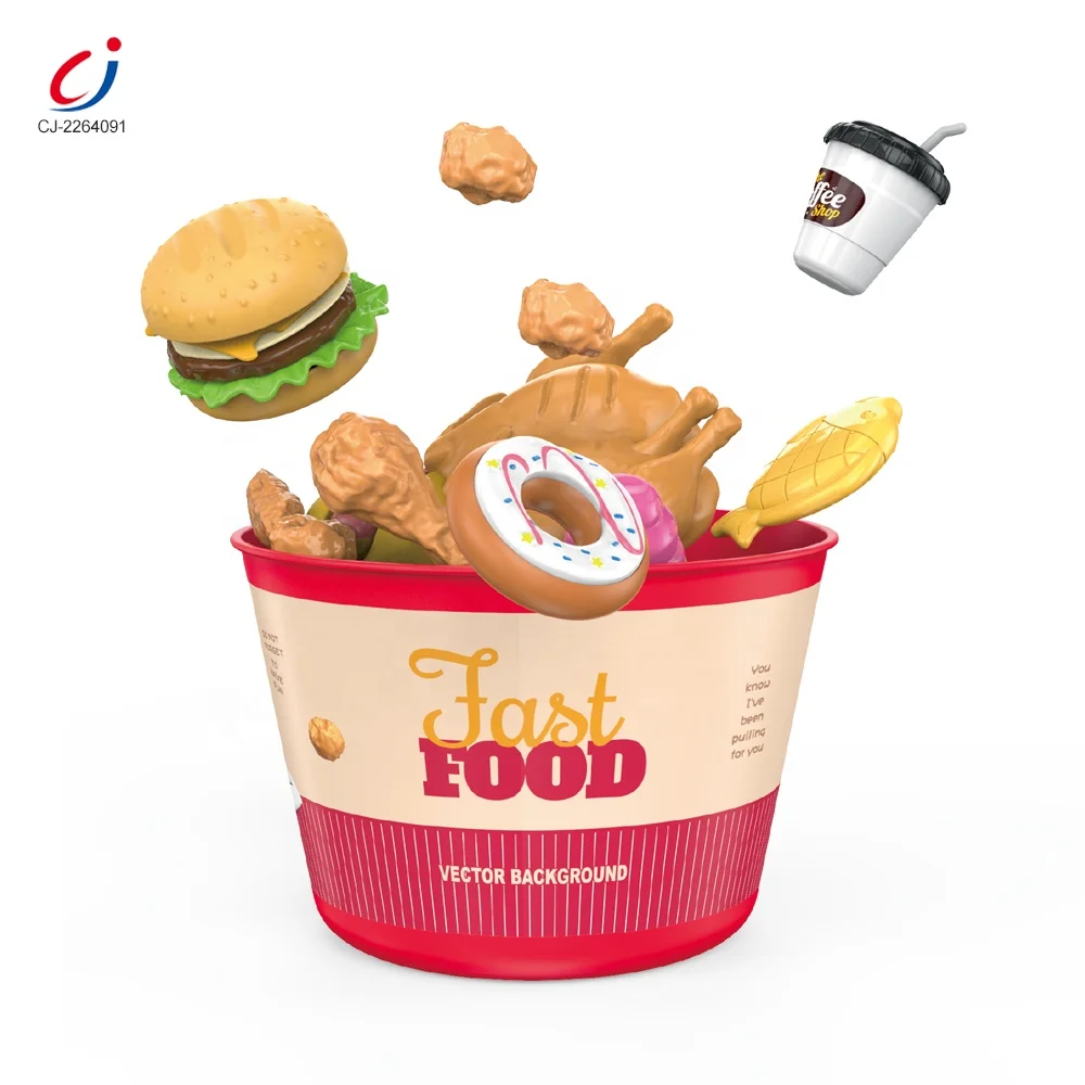 Chengji Burger Fast Food Set Toys for Kids Pretend Play