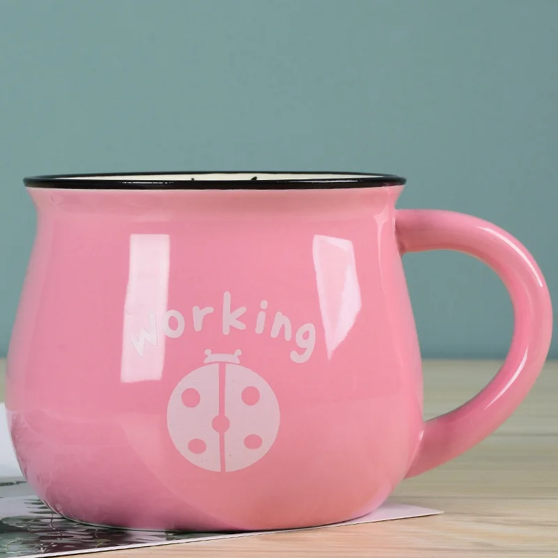 GALOOF 350 ml Cartoon Printed Plastic Milk Mug for Kids with  Handle for Tea Milk Coffee Best for Birthday Gift/ Return Gift (Pink  Princess): Coffee Cups & Mugs