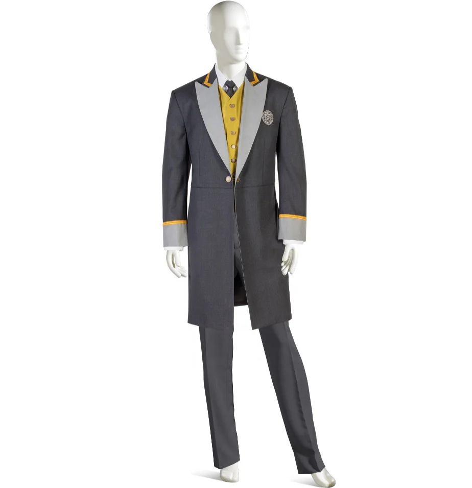 High Quality Customized Full Polyester Men's Hotel Security Uniforms Bellboy Doorman Concierge Hotel Staff Uniforms