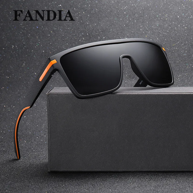 Blue Gradient Polarized Sunglasses with Carbon Fiber