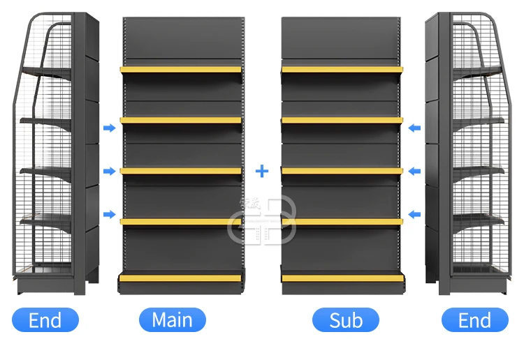 Daily Racks OEM Custom Heavy Duty Metal Daily Necessities Display Rack Black Style ...