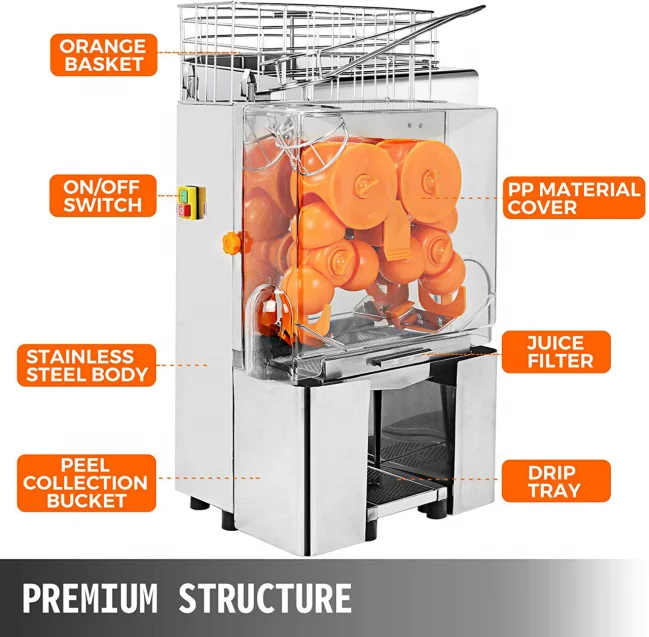 Электрическая соковыжималка Horus, большая емкость из нержавеющей стали, для свежих фруктов, лимона, апельсина, по заводской цене