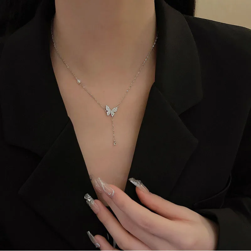 Collana Lunga Con Ciondolo Gufo, Cristallo E Perle Nere, Placcata Oro E Argento, Regalo Donna