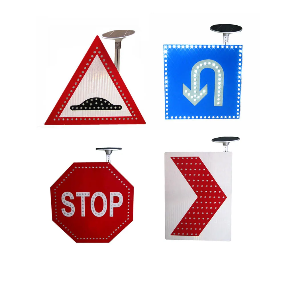 
 Дизайнерский СВЕТОДИОДНЫЙ дорожный знак на солнечной батарее  