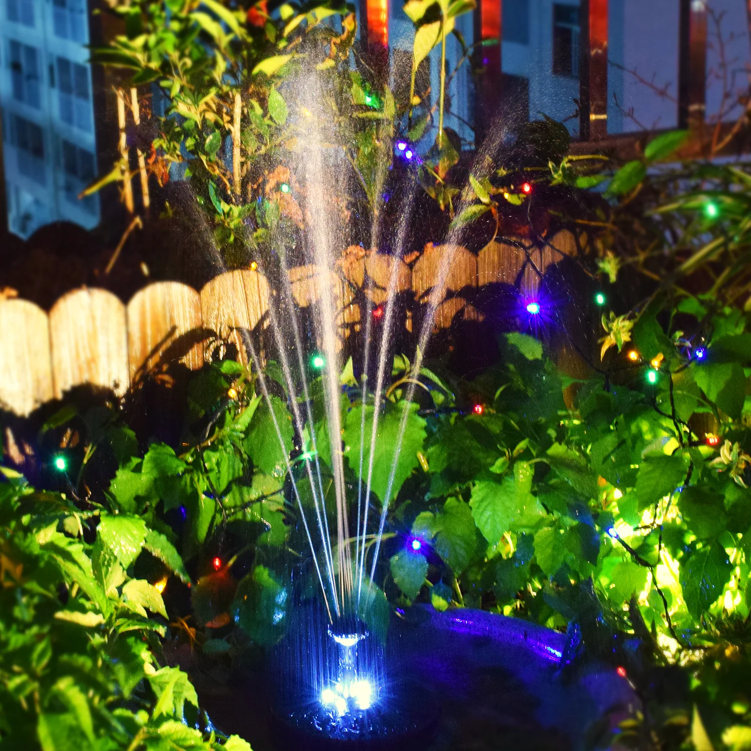 Remote Control Solar Mini Fountain Kit Garden Backyard Outdoor Landscape  Atmospheres Multiple Color Smart Water Pump