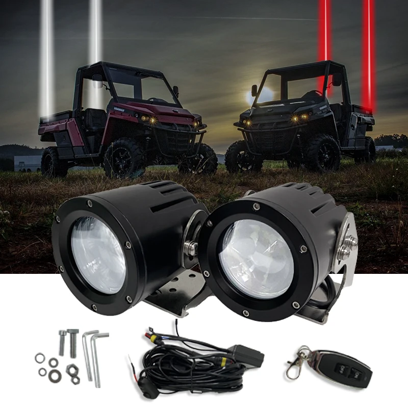 3" RGBw Remote Control  Offroad Laser LED Whip Lights Sky Tracer for ATV UTV Polaris Can Am Epxpedition