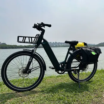 Electric Bike for Adults,500w 48v 15ah City Road E-bike with 8-Speed, 27.5" Tires,Hydraulic Brake and Full Suspension