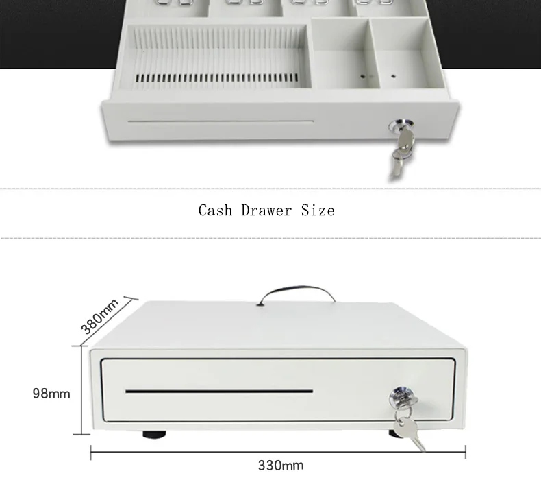 Cheap and Fine CD-400  High Quality Cash Drawer Five Grid Cash Notes Slots Four Grid Coins Slot