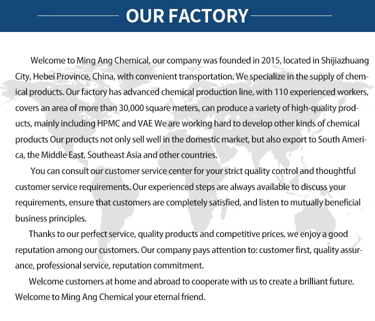 Mingang Chemical Vinyl Acetate Ethylene Cas Redispersible Polymer