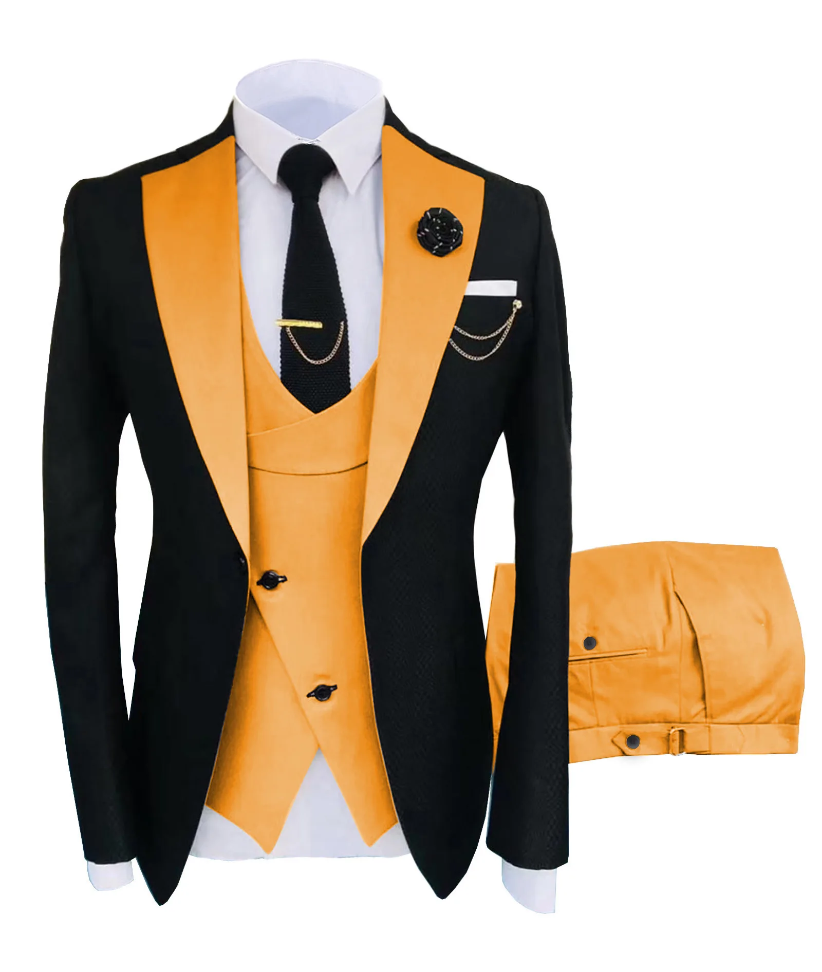 2024 Slim Fit Groom Wedding Business Tuxedo Formal Gentleman3 Pieces Designs For Set Men Suits