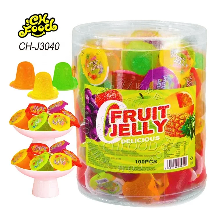 Pudding Jelly Cup in Pvc Bottle Halal Mix Fruit Flavor Jelly Candy Sweets for Kids Wholesale and OEM