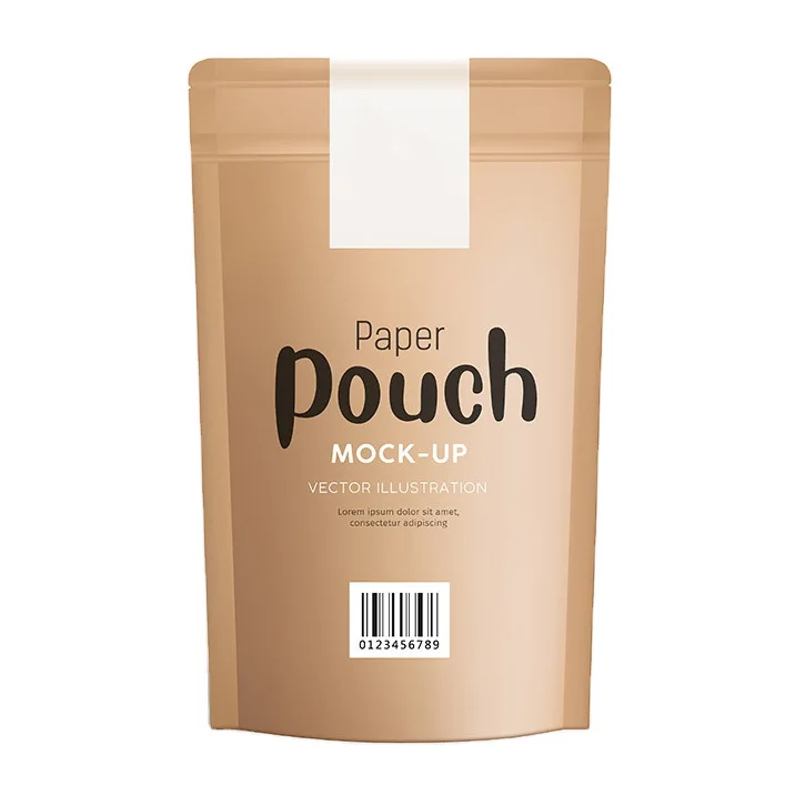 Eco PLA Compostable Stand up Pouch Kraft Ziplock Bags