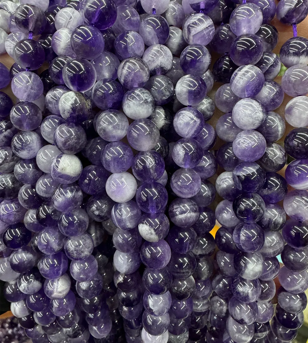 thumbnail image 2 of Natural Amethyst Round Beads - 15 Beads In 4mm To 12mm Sizes, Smooth & Glossy 2 of 9