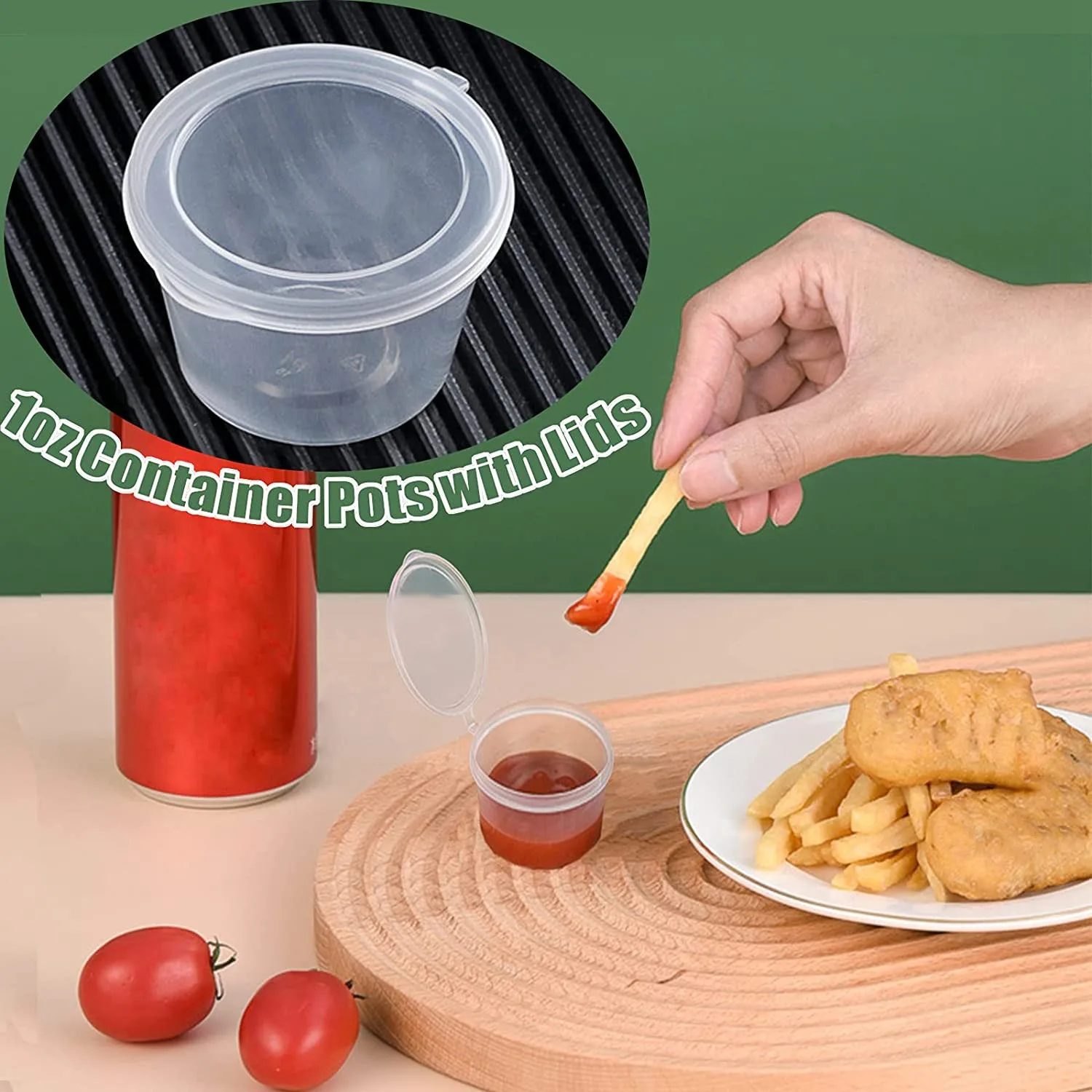 PP Plastic Disposable Hinged Lid Sauce Storage Container 1oz/2oz/3oz/4oz/5oz  - China Food Container and Food Storage Container price