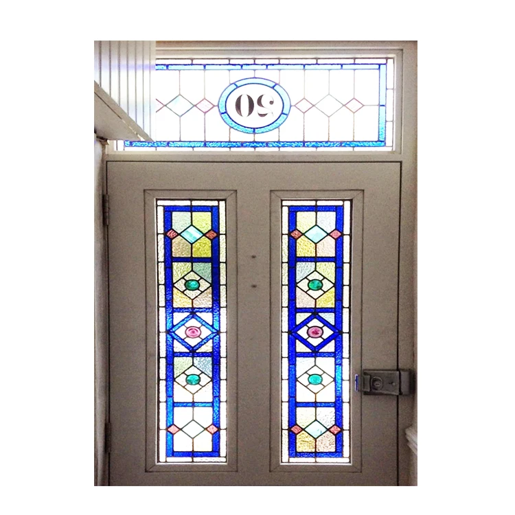 Colored Customized Pattern Stained Glass for Door Window