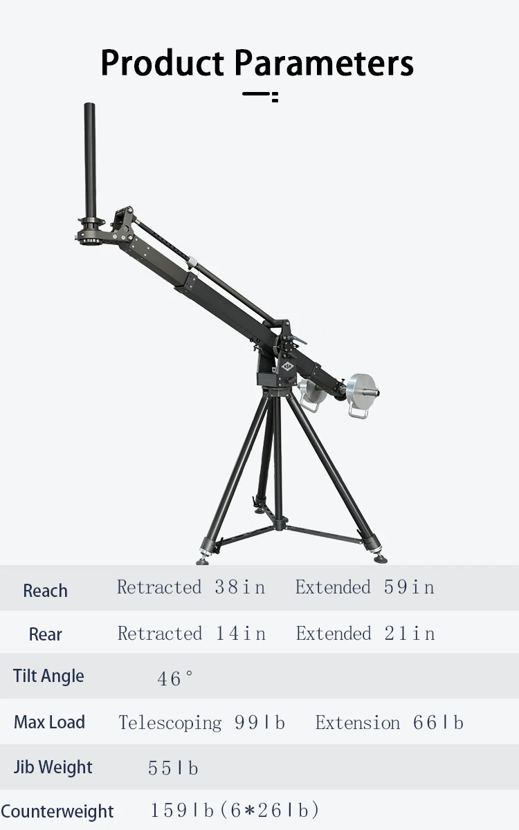 Nsh Jib Crane For Video Camera With Tripod Camera Dolly Cart Cameras