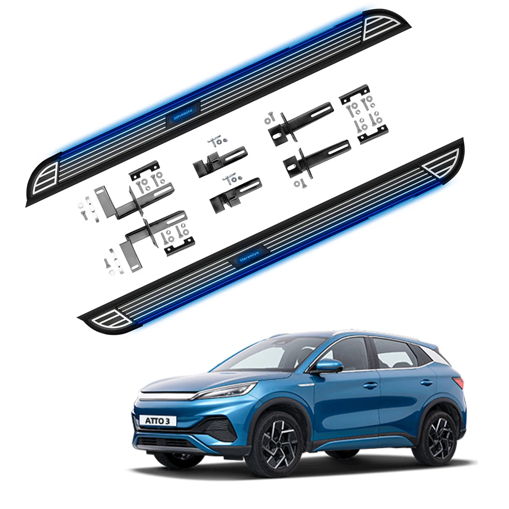 Yuan Plus SUV Exterior Accessories Aluminium Alloy Running Boards Side Step Nerf Bar For BYD ATTO 3