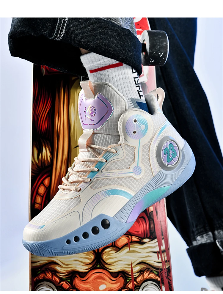 Wholesale Men Basketball Shoes High Top Combat Boot Breathable,Non Slip