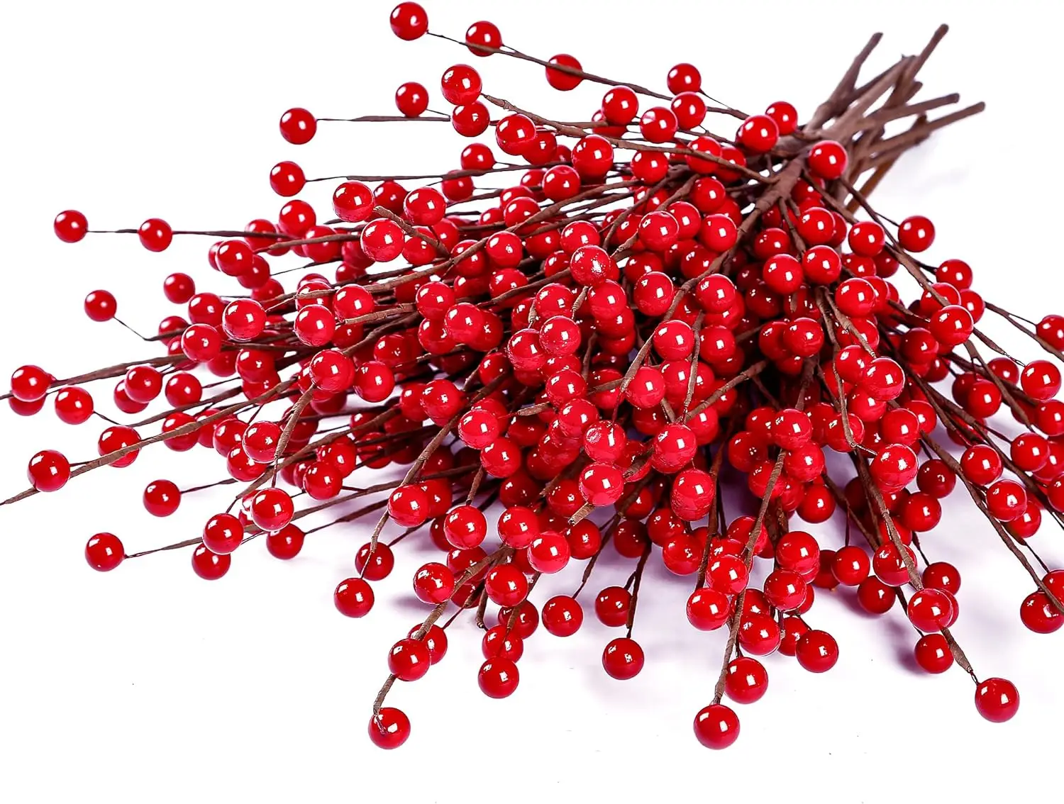 Artificial Red Berry Stems Christmas Red Berries Holly Berry