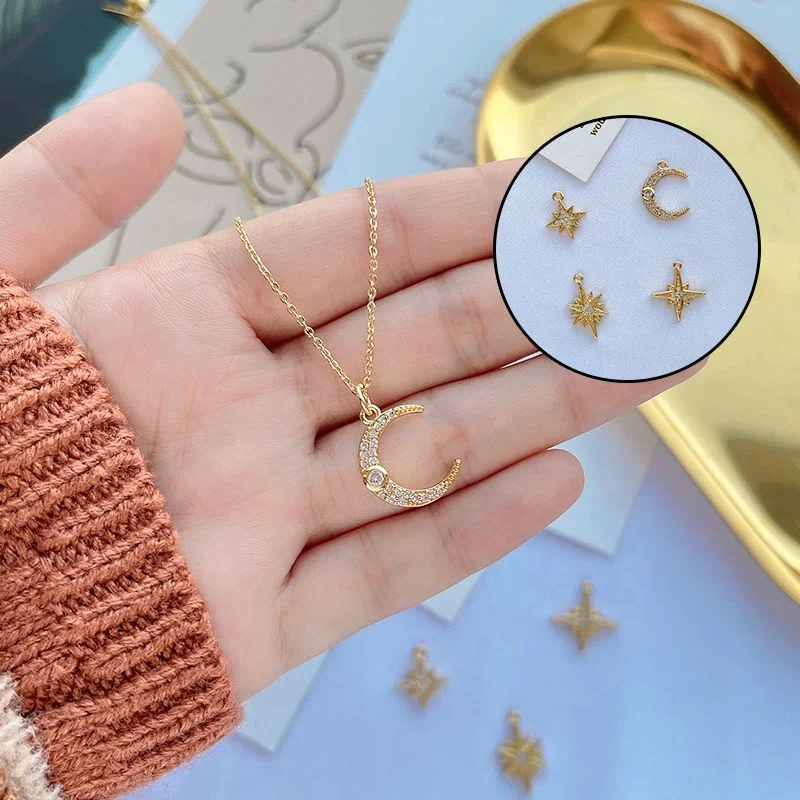 Delicate 18k Gold Plated Necklace Moon 