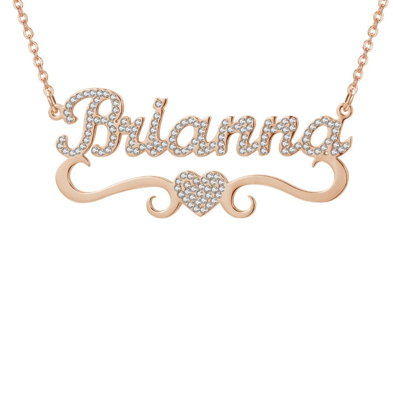 Name Plate Pendant Necklace Jewelry 