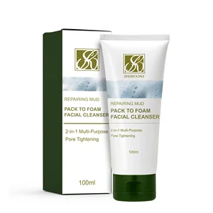 ODMOEM Free Sample Repairing Boryeong Mud with Eucalyptus Leaf Oil Deep Cleansing Multi-Purpose Pore Tightening Facial Cleanser