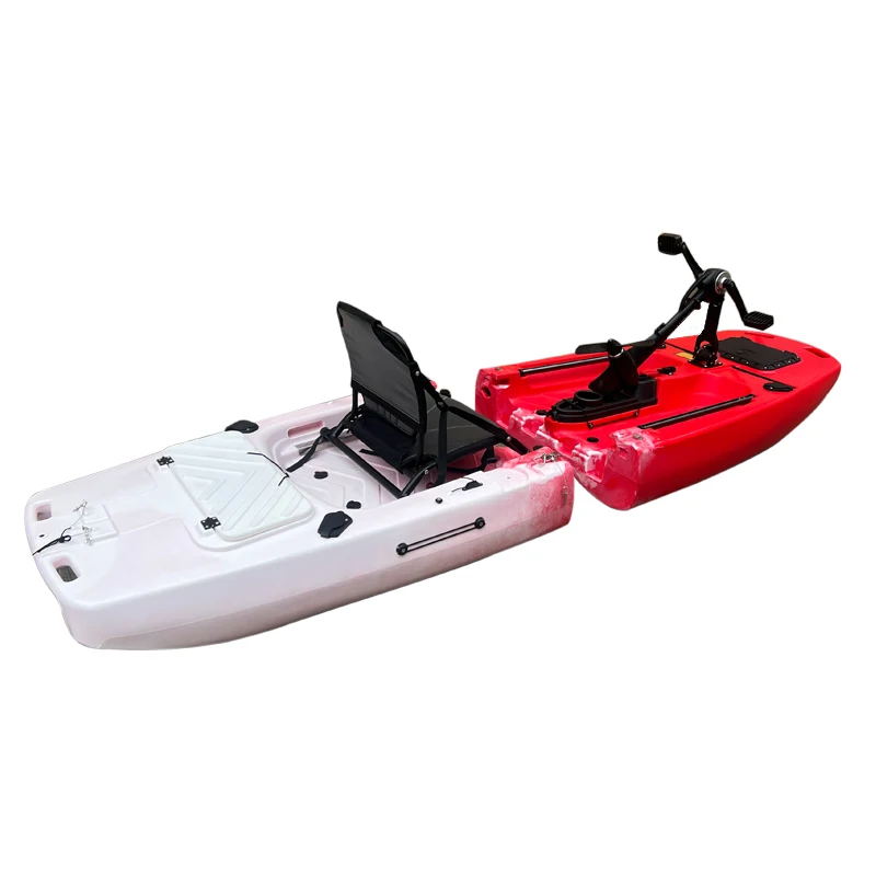 High Quality 9ft Single Person Modular Fishing Splicing Detachable Propel Kayaks Portable 2 Section Pedal Drive Kayak