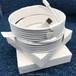 Оригинальный 1 м/3 фута 2 м/6 футов usb c зарядный кабель Тип до 8 контактов для iphone 11 12 13 pro max ipad с