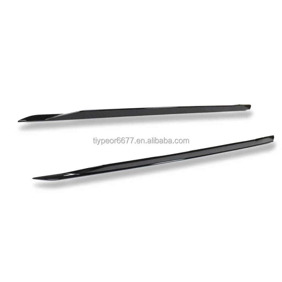 product tiypeor glossy black decorative splitter side skirts lugs for bmw 5 series g60 2024   extension lip spoiler-4