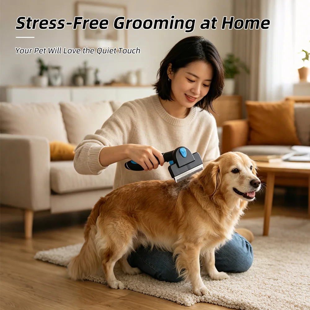 Wholesale Professional Dog Deshedding Tool Cat Grooming Brush Effectiv - product detail 5